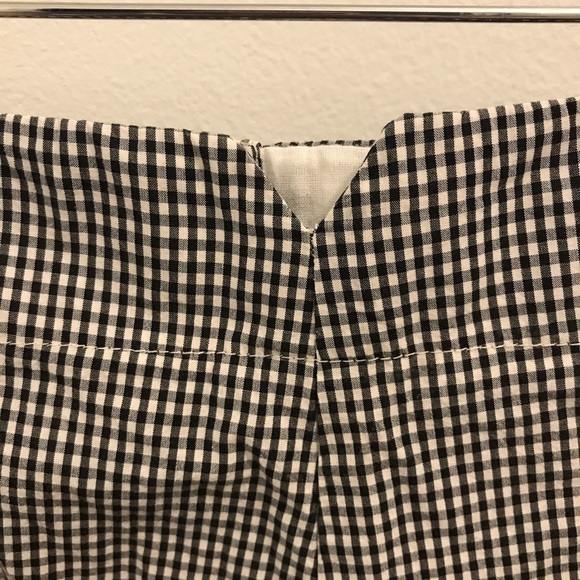 Theory Valin Gingham Plaid Shorts black white 2 - Picture 4 of 8